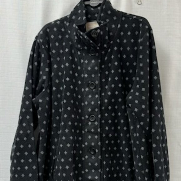 NWOT - Woman Within Fleece Swing Funnel-Neck Coat Plus Size 22/24 or 18/20 - Picture 1 of 12